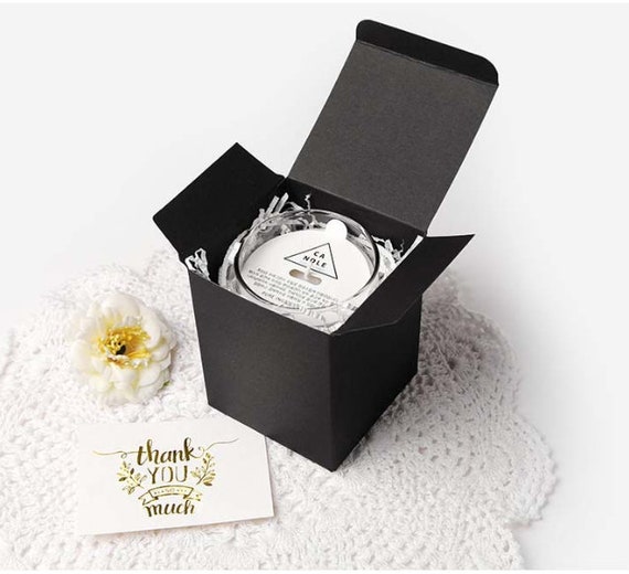 200x Clear Window White Paper Packing Box Cupcake Macaroon Candle Gift Favor Box 