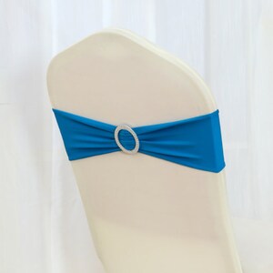 Royal Blue Spandex Chair Bands Sashes Bow Tie Ribbon Royal Blue Spandex Chair Bands, Royal Blue Chair Bands