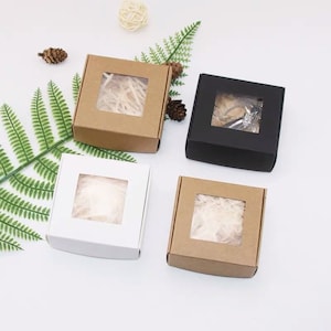 100 White Black Kraft Brown Bomboniere Favor Boxes  Wedding Birthday Party Baby Shower Baptism Gift Boxes Chocolate Candy Cookie Boxes