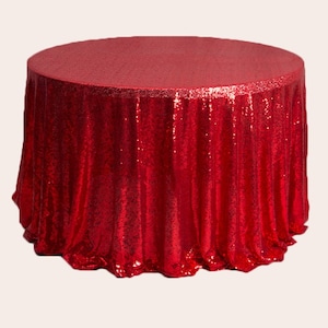 1 szt. Czerwony brokat cekinowy obrus ślub zaręczyny rocznica przyjęcie ceremonia funkcja bukiet chrzciny urodziny dekoracja stołu