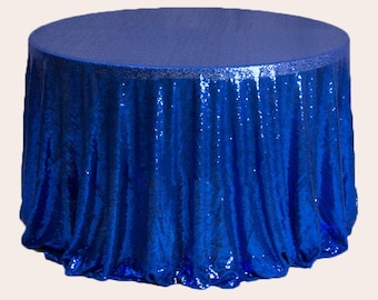 1pcs Royal Blue Glitter Sequin Tablecloth Wedding Engagement Anniversary Reception Ceremony Function Bouquet Christening Birthday Backdrop