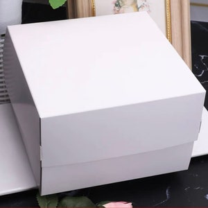100 White Wedding Cake Favor Box & Holder, Cake Slice Mousse Cake Box ...