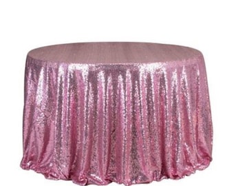 1Stk Rosa Glitzer Pailletten Tischdecke Verlobung Jahrestag Empfang Zeremonie Geburtstag Hochzeit Kuchen Tischbezug Party Kulisse Dekoration