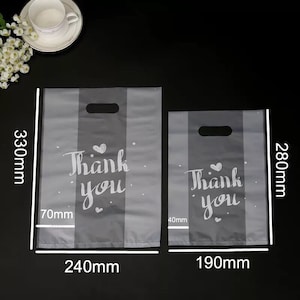 100x Thank You Matte PVC Plastic Carrying Bags Wedding Party - Etsy