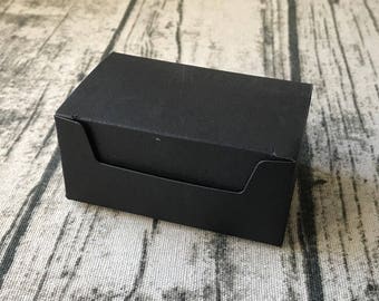 100x Black Paper Boxes Bomboniere Favour Box | Wedding Birthday Party Favor Anniversary Gift Packing Box | Chocolate Cookie Slice Candy Box