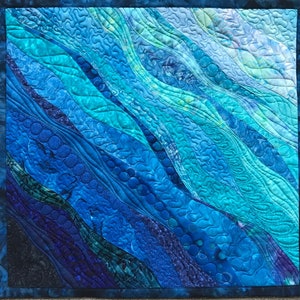 Ocean Colors 4 Wall Quilt, Art Quilt, Wall Hanging