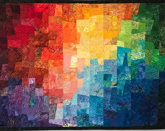 Art Wall Quilt colorful mosaic 16, Wall Hanging