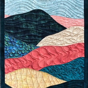 Art Quilt Abstract Landscape 33, Wall Quilt, Wall Hanging, Landscape