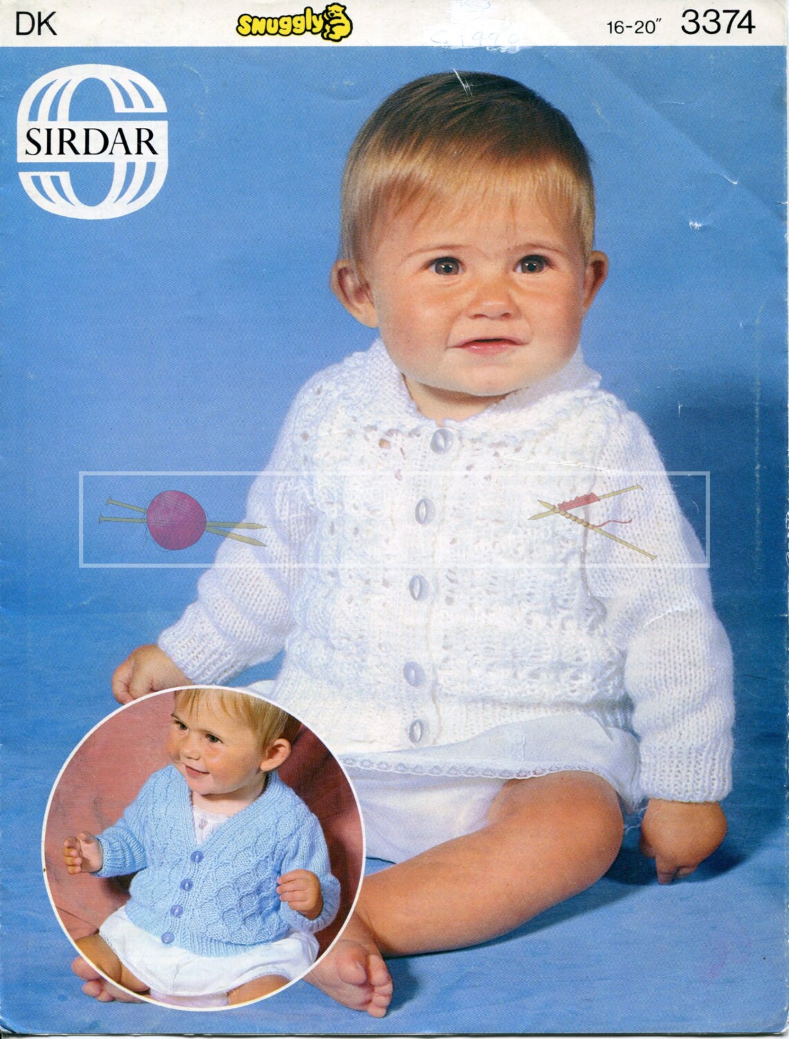 Baby Cardigans 16-20 DK Sirdar 3374 Vintage Knitting | Etsy