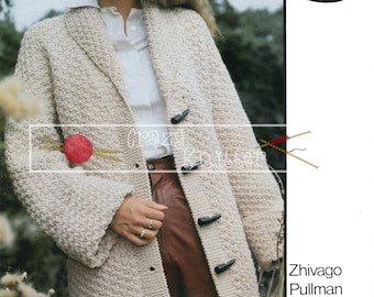 Lady's Jacket 32-40" Chunky Sirdar 5927 Vintage Knitting Pattern PDF instant download