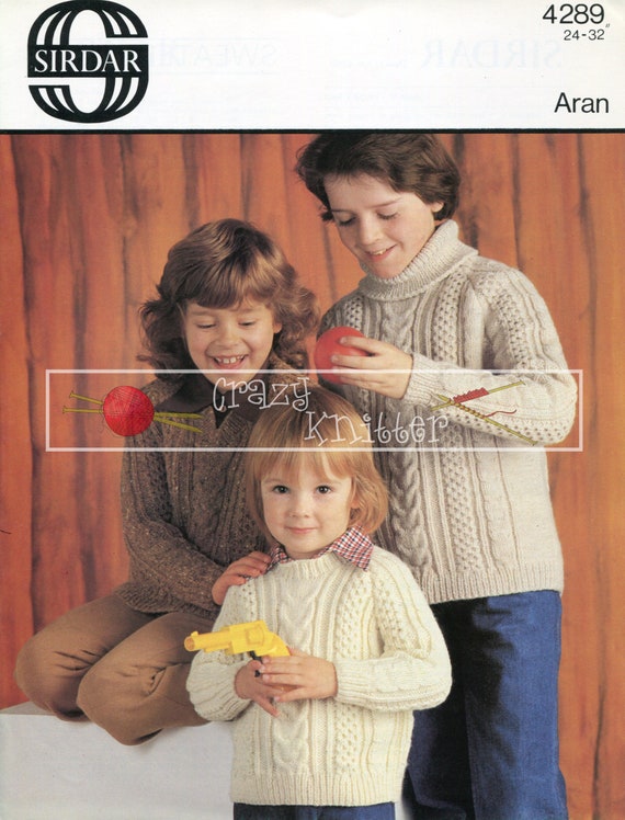 Children's Cable Sweaters 24-32