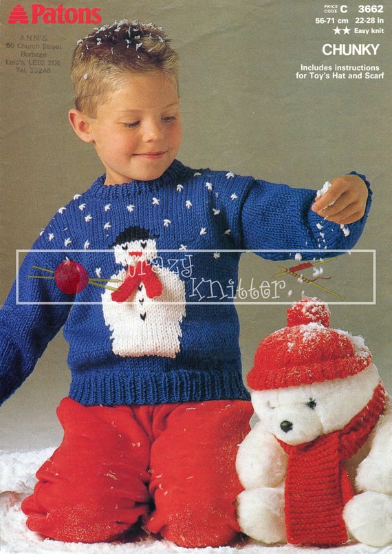 Snowman Baby Christmas Jumper Pattern Drops Design Xmas Jumper