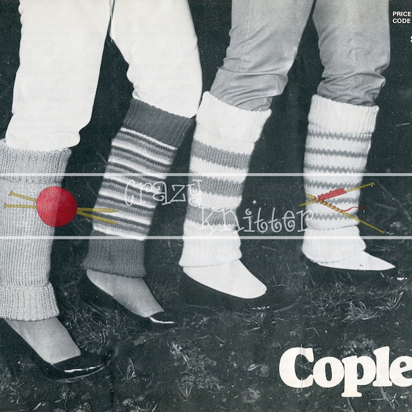 Lady Leg Warmers DK Small-Large Copley 394 Vintage Knitting Pattern PDF instant download