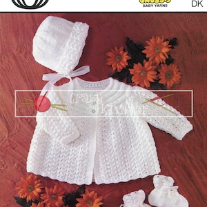 Baby Set 18-19 DK Sirdar 3191 Vintage Knitting Pattern PDF instant download image 1