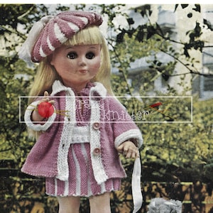 Junior Miss Doll 4ply 14&quot; and 17&quot; Dolls Bestway 4006 Vintage Knitting Pattern PDF instant download