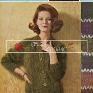 Giacca da donna in mohair 34-40&quot; Sirdar 2072 Vintage Knitting Pattern PDF download immediato