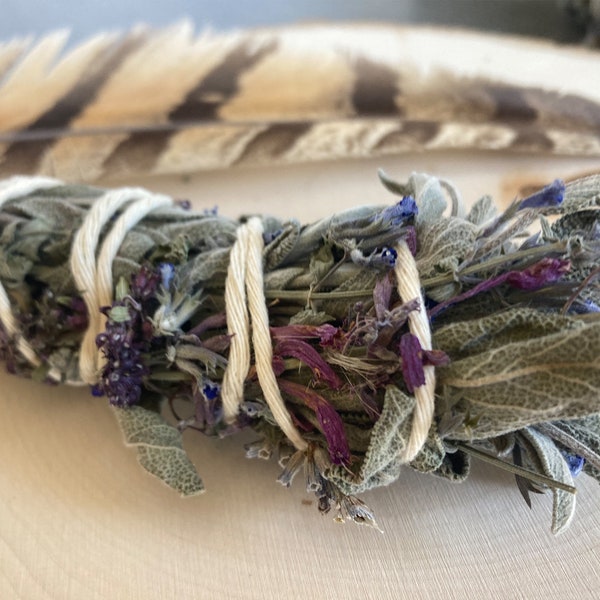 Smudge Stick - White Sage, Lavender, Catmint, Hyssop