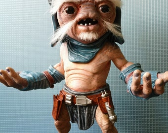Estátua de Babu Frik, figura de Anzellan - versão de The Mandalorian