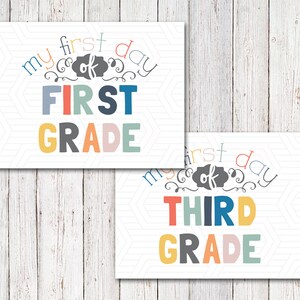 First Day of School Sign, Back to School Sign, Last Day of School Sign INSTANT DOWNLOAD image 3