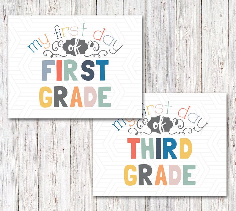 First Day of School Sign, Back to School Sign, Last Day of School Sign INSTANT DOWNLOAD image 3
