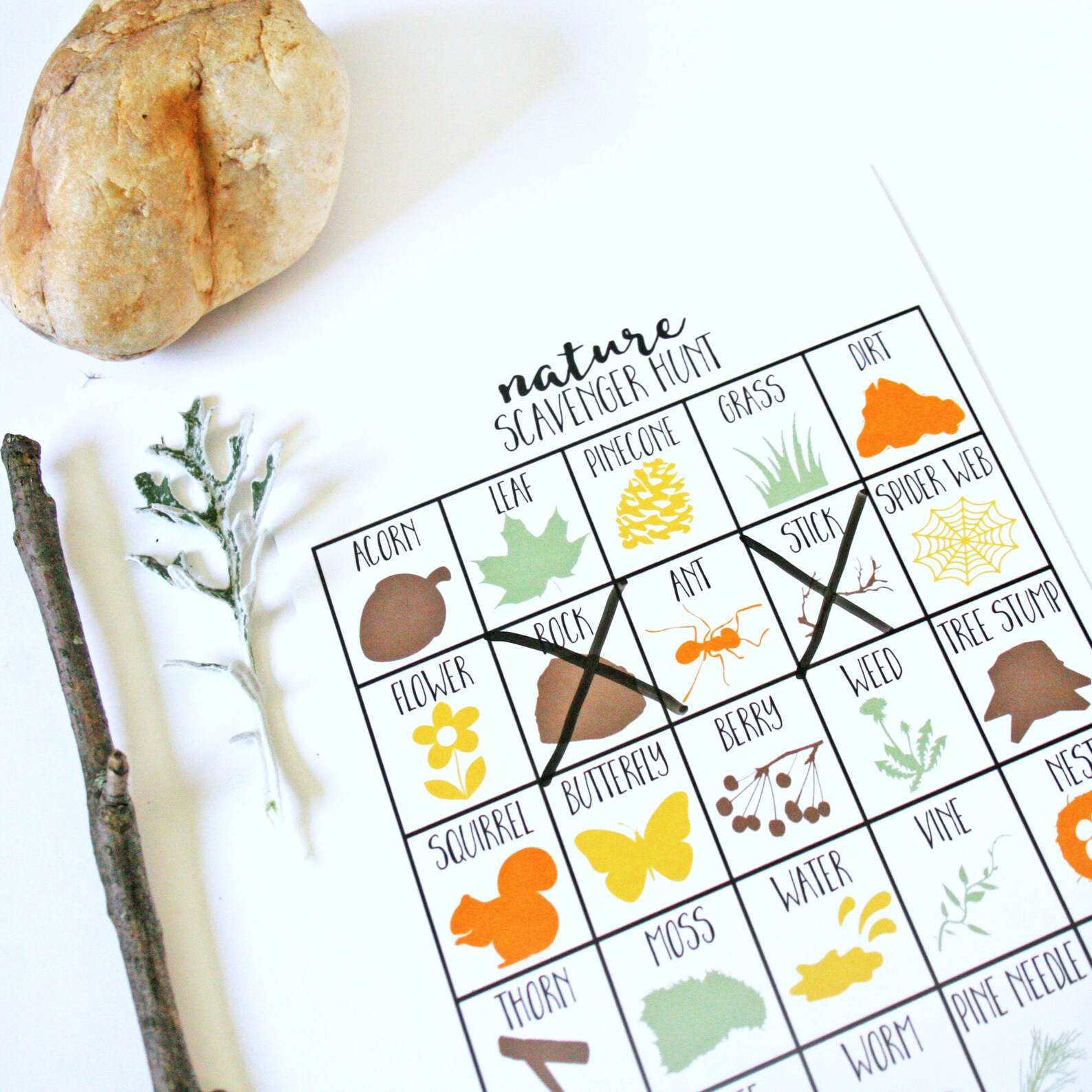 Nature Scavenger Hunt Game for Kids Nature Party Game Etsy
