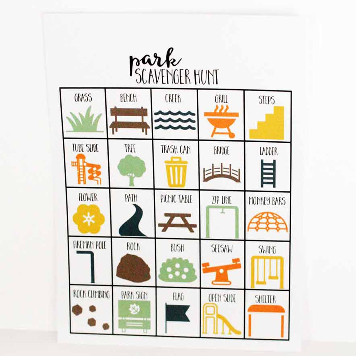 Nature Scavenger Hunt Game for Kids Nature Party Game Etsy