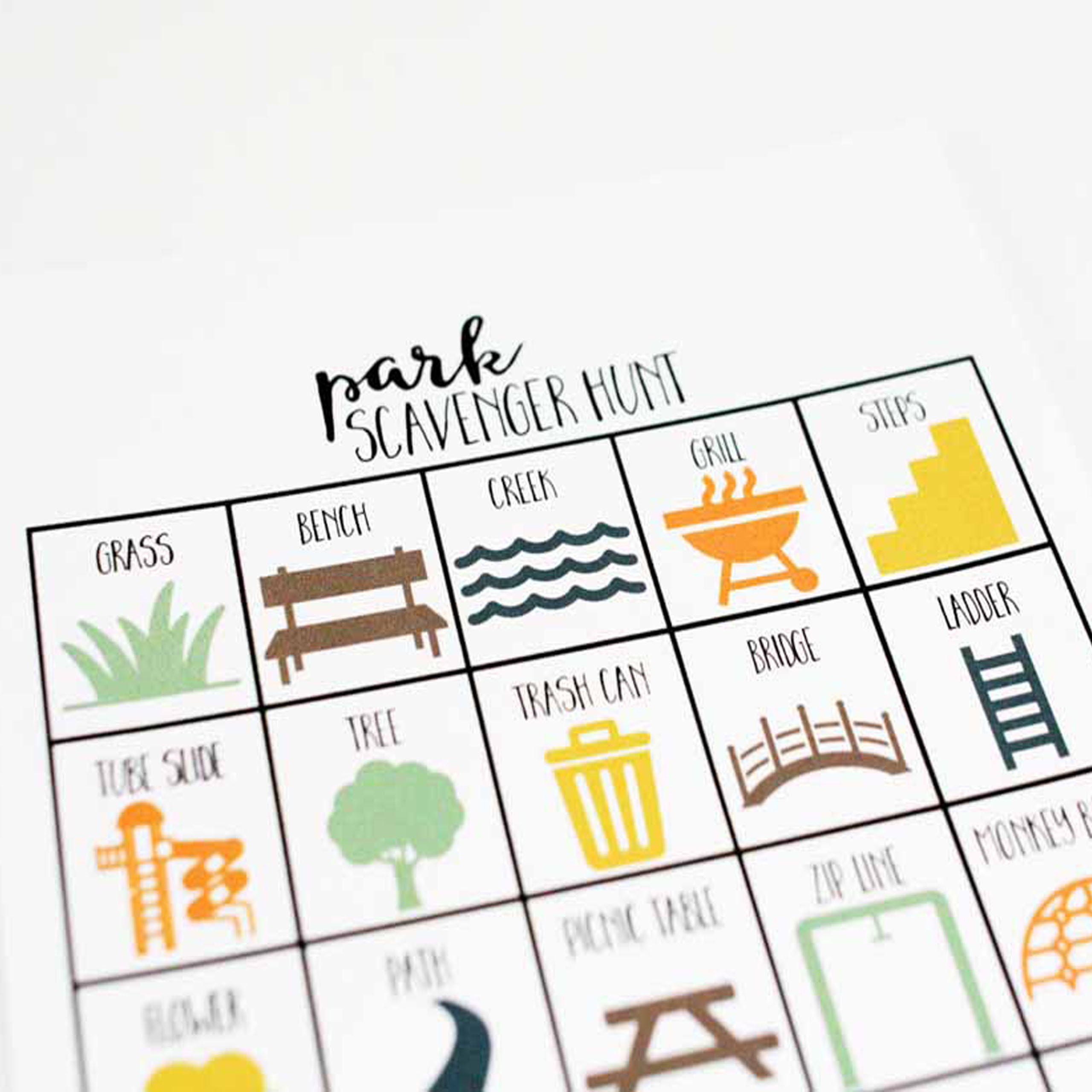 Nature Scavenger Hunt Game for Kids Nature Party Game Etsy