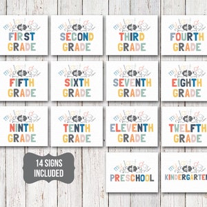 First Day of School Sign, Back to School Sign, Last Day of School Sign INSTANT DOWNLOAD image 7