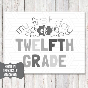 First Day of School Sign, Back to School Sign, Last Day of School Sign INSTANT DOWNLOAD image 5