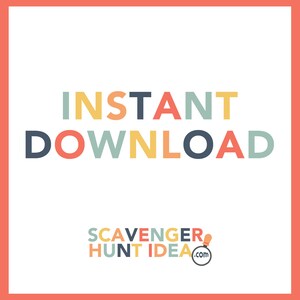 Birthday Party Scavenger Hunt Game Instant Download image 2