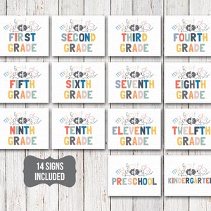 First Day of School Sign, Back to School Sign, Last Day of School Sign INSTANT DOWNLOAD image 6