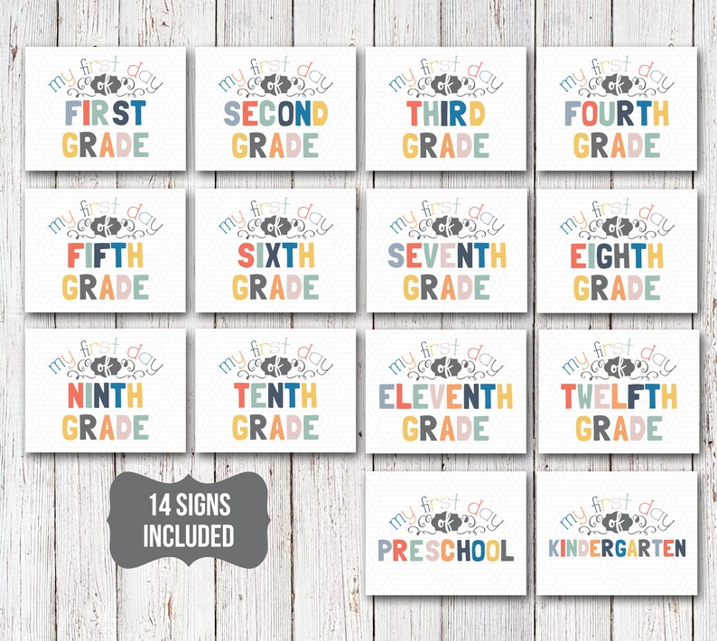 First Day of School Sign, Back to School Sign, Last Day of School Sign INSTANT DOWNLOAD image 6