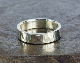 5mm Wide Wedding Ring in choice of Hypoallergenic Silver or Single Mine Origin Gold. Choose your texture