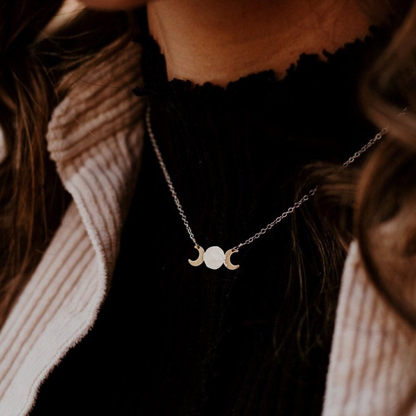 Mixed Metal Initial Necklace