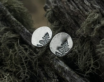 Silver Fern Earrings, Fern Jewelry, Botanical Earrings, Durable Earrings, Fern Stud Earrings, Plant Earrings, Nature Earrings, Plant Jewelry