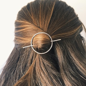 Solid Silver Hairpin, Silver Hair Accessories, Silver Hair Clip, Silver Hairslide, Minimalist Hair Accessories, Solid 935 Silver Hair Pin