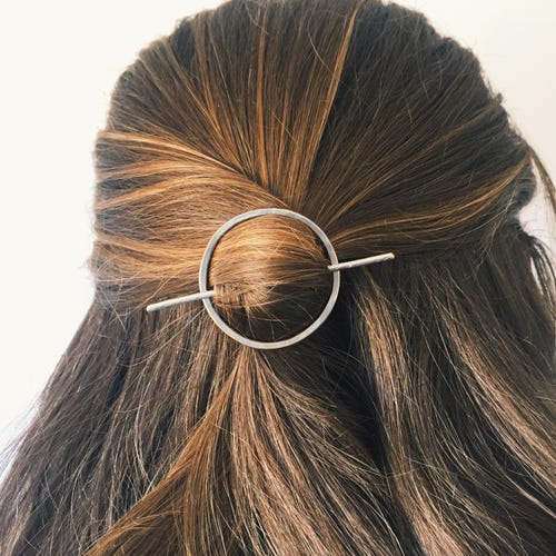 Solid Silver Hairpin, Silver Hair Accessories, Silver Hair 