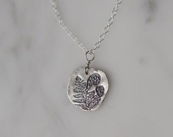 Silver Fern Necklace, Fern Jewelry, Silver Botanical Necklace, Silver Plant Necklace, Outdoorsy Gift, Outdoorsy Necklace, Hiker Gift