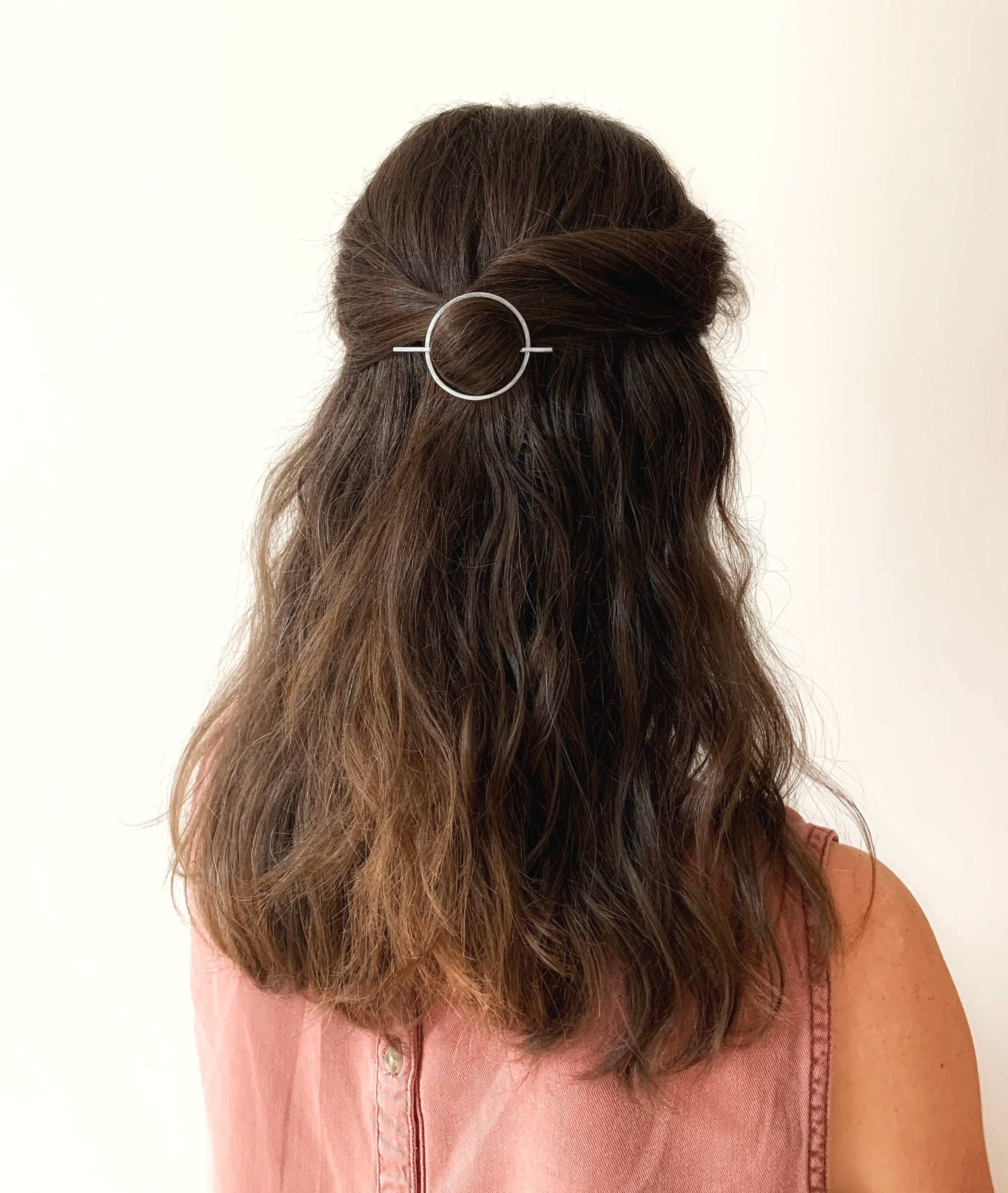 Solid Silver Hairpin Silver Hair Accessories Silver Hair Etsy