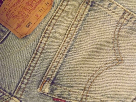 Vintage Mens 501 Button Fly Jeans Levi Strauss & … - image 7