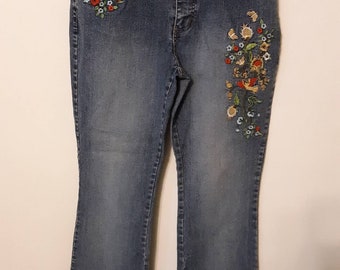 Hippie Embroidery Jean's Urban Boho Ready to ship