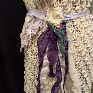 Purple Haze Belt Neck Lace Jabot Choker UpCycledRose Original Design Unique Rare Find OOAK In Stock Festival Sustainable Fashion image 2