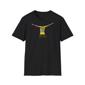 Camiseta unissex TDF24 Tadej Pogacar Tour de France Stage Winner - Lenda do ciclismo