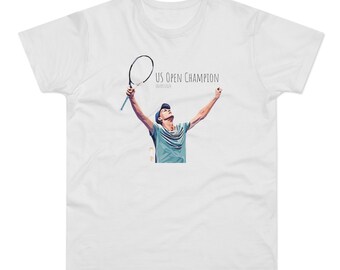 Jannik Sinner US Open Champion 2024 Unisex T-Shirt, Tennis Fan Apparel,  Sports Lover Tee, Tennis Player Gift, Tennis Tournament Shirt