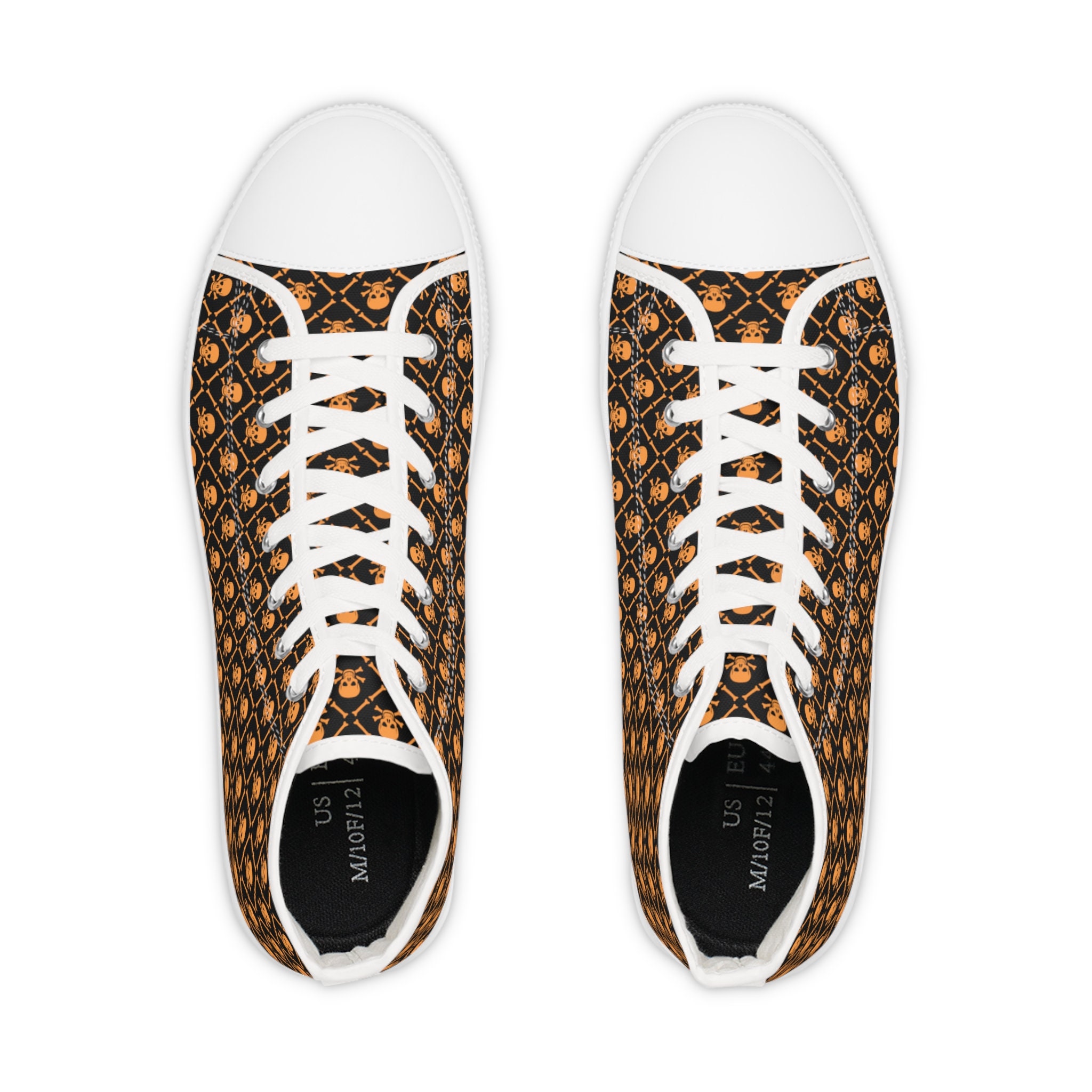 Discover Orange skulls - Men's High Top Sneakers