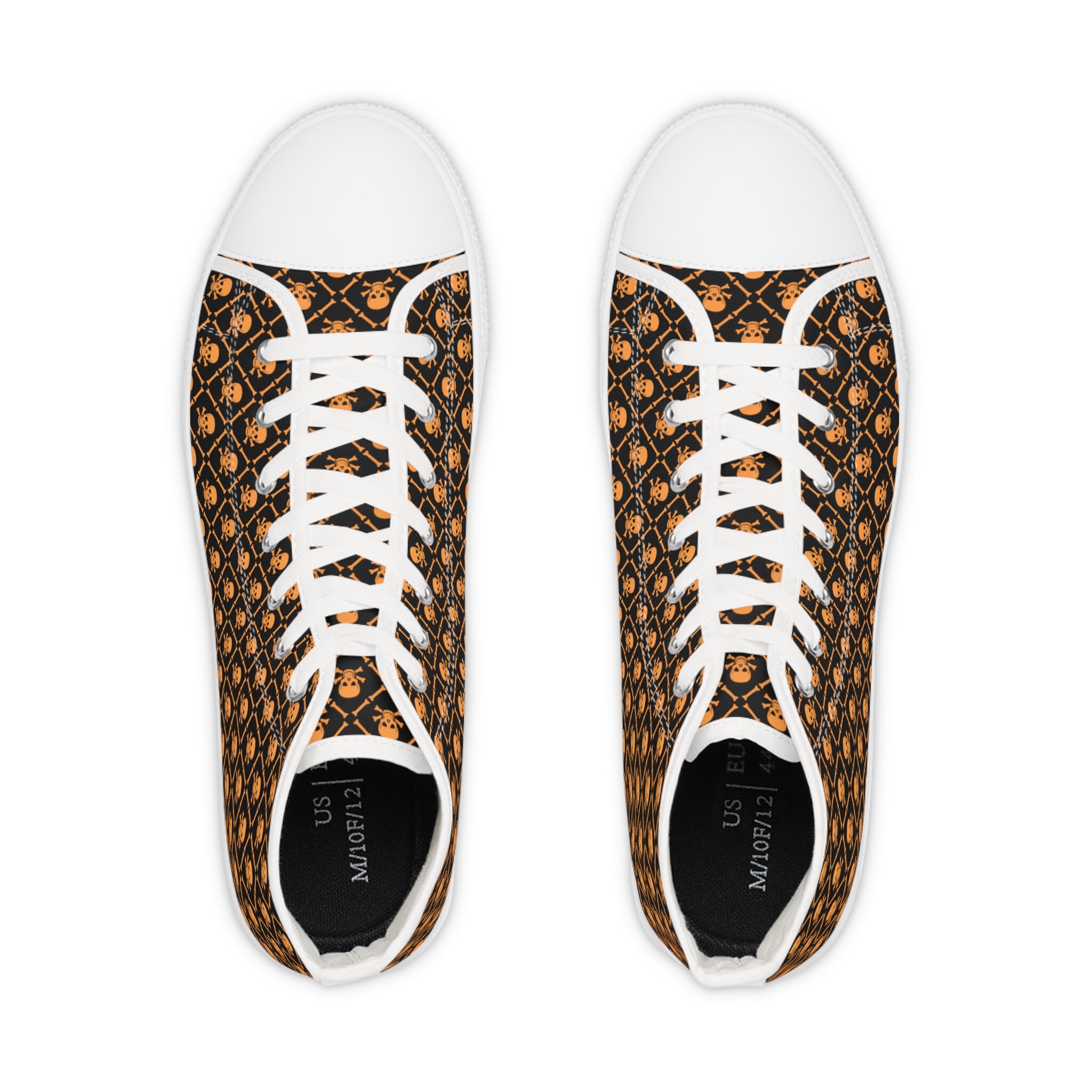 Discover Orange skulls - Men's High Top Sneakers