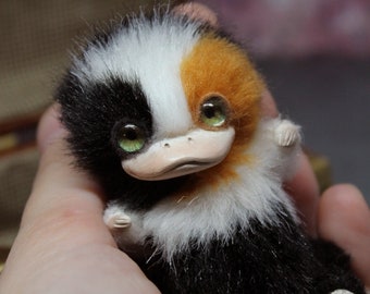 Platypus Plush Artist miniature Black White Cosplay Fantastic animals duck billed platypus plush Baby niffler miniature Suitcase