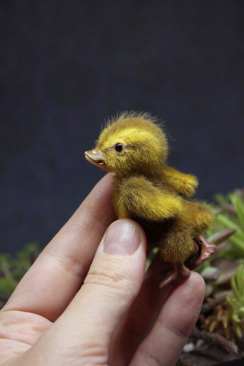 Duckling ooak doll Realistic art Soft toy Plush Duck Bird for | Etsy