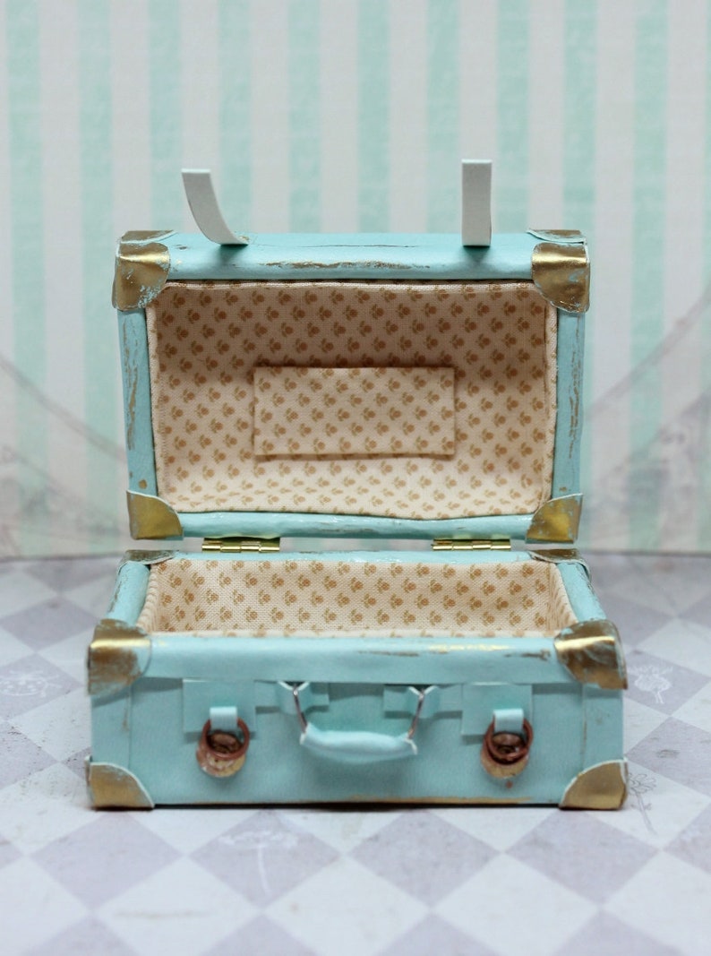 Miniature Suitcase Dollhouse in a Suitcase Vintage Luggage Etsy
