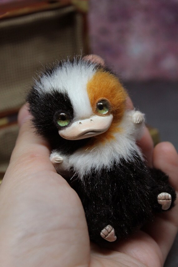 Platypus Plush Artist Miniature Black White Cosplay Fantastic Etsy